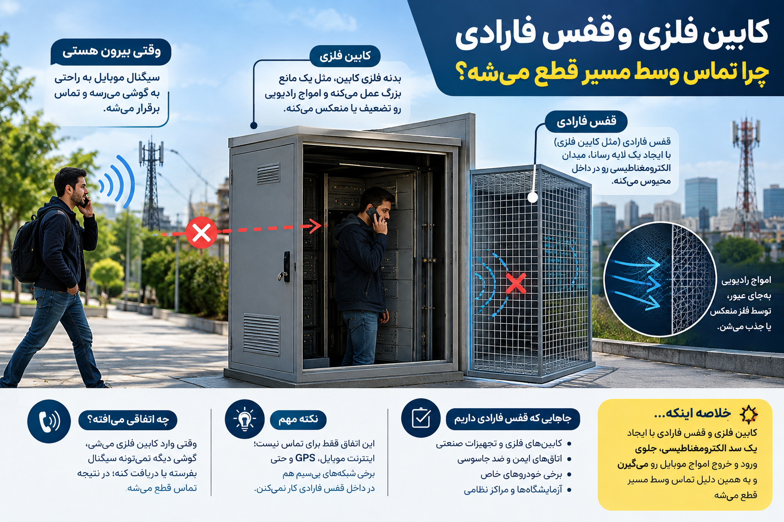 تقویت آنتن موبایل در آسانسور
